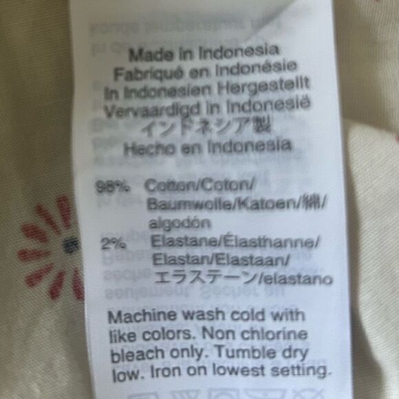 J. By J Crew Women’s Off White with Red Halter Top with Tie Neck Cotton Size 0 - Picture 10 of 11